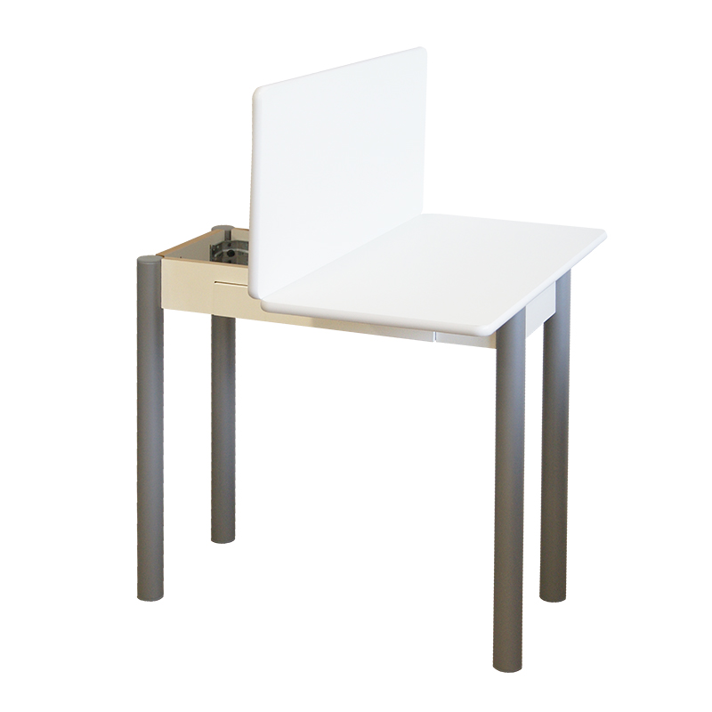 Mesa de cocina extensible Nisa MDF blanca 80x40-80 cm