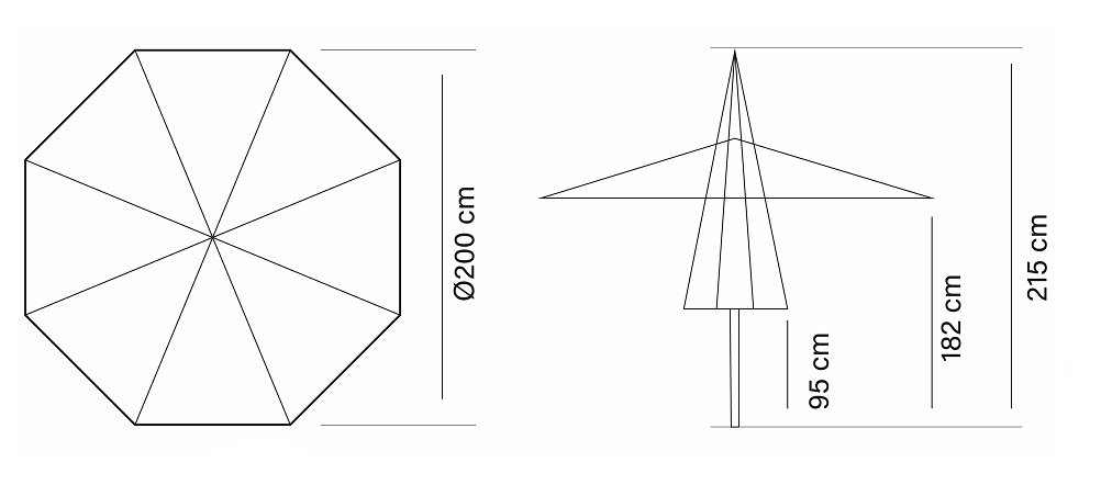 Parasol Feria inclinable aluminio lona 200 cm