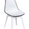 Silla Eos polipropileno blanco negro