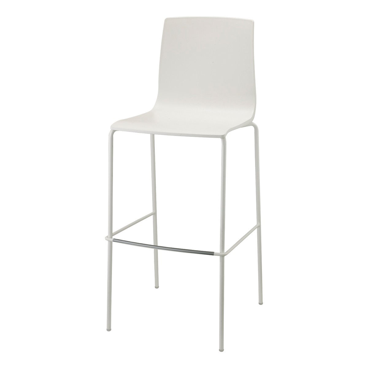 Taburete Alice blanco tubular vitrificado blanco 2576-11 VL