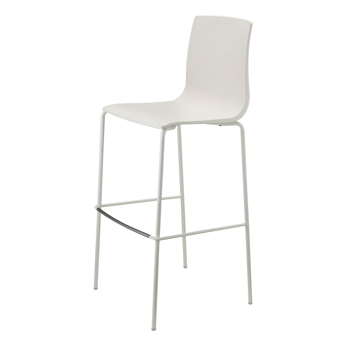 Taburete Alice blanco tubular vitrificado blanco 2576-11 VL