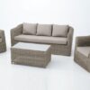 Set terraza rattan color natural java 5 plazas