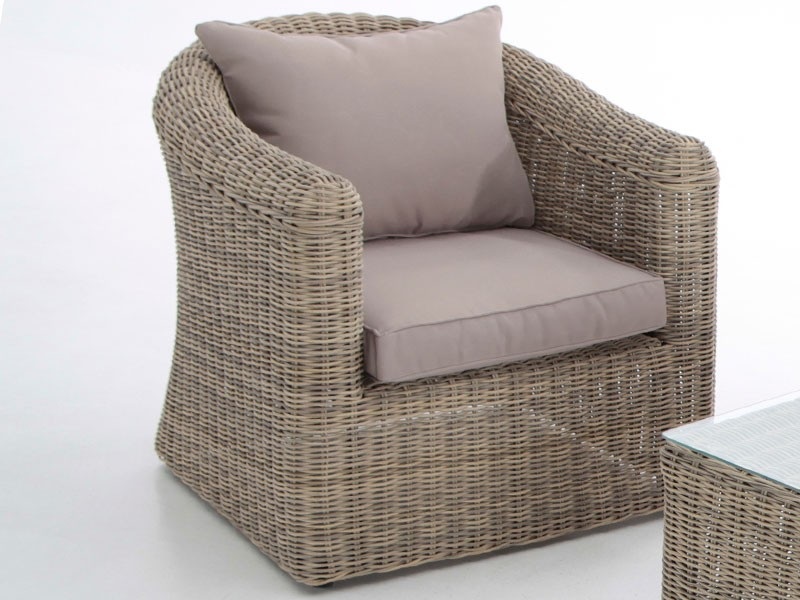 Set terraza rattan color natural java 5 plazas