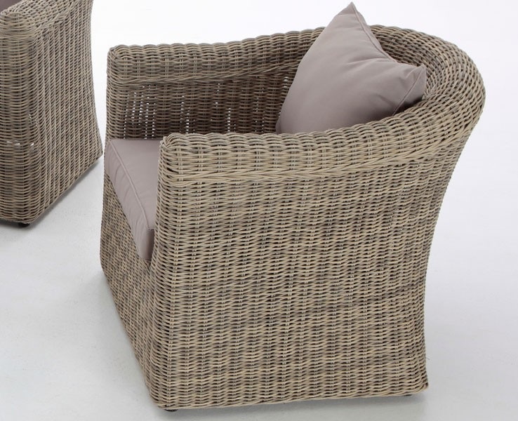 Set terraza rattan color natural java 5 plazas