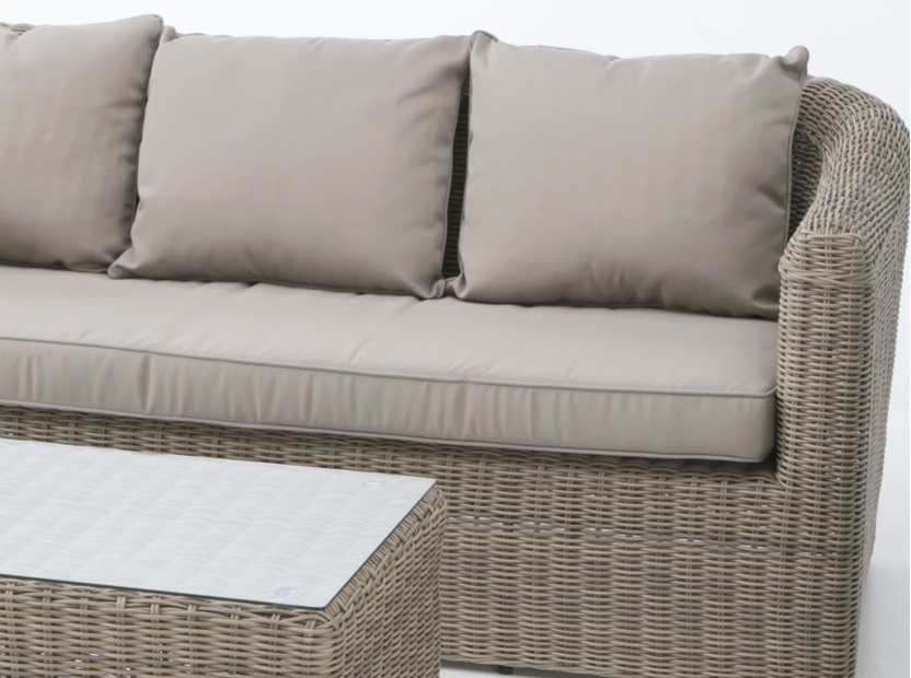 Set terraza rattan color natural java 5 plazas