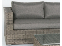 Set lounge rattan color gris Tanna