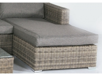 Set lounge rattan color gris Tanna