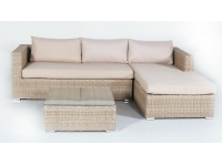 Set lounge rattan color natural Vanua