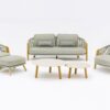 Set haven sofas sunproof cuerda madera teka