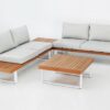 Set Tunez madera aluminio blanco