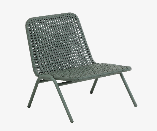 Sillón Malta de cuerda poliéster verde