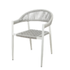 Sillon Zauri cuerda gris blanco