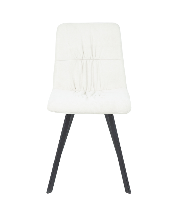 Silla Lizzo terciopelo beige claro