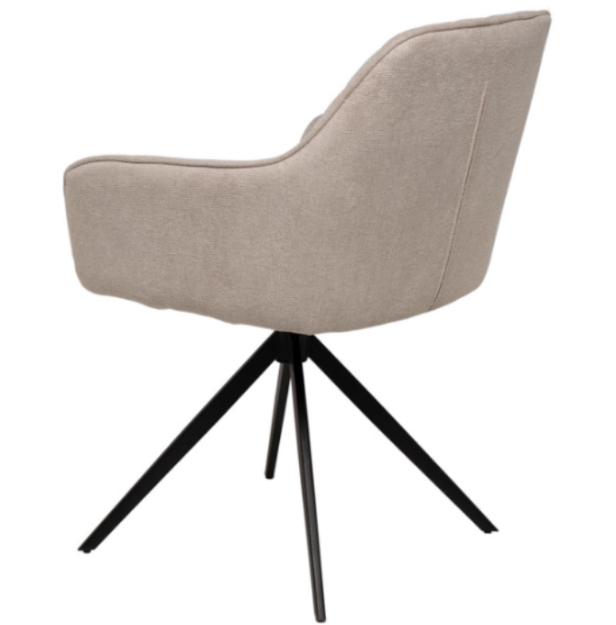 Silla Amalia 180º tapizado beige