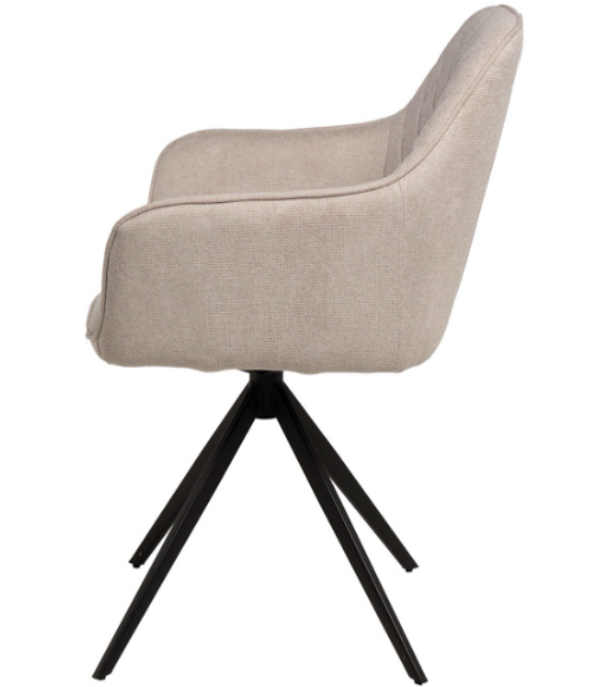 Silla Amalia 180º tapizado beige