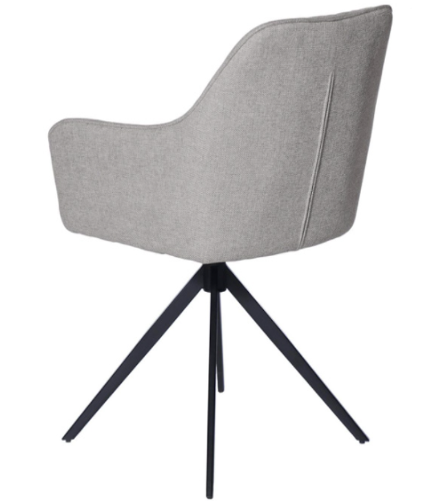 Silla Amalia 180º tapizado gris claro