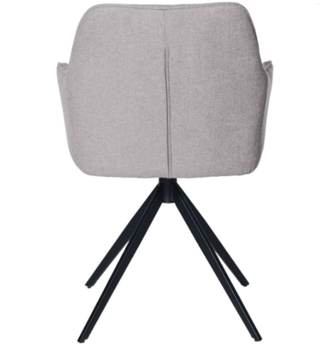 Silla Amalia 180º tapizado gris claro