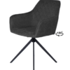 Silla Amalia 180º tapizado gris oscuro