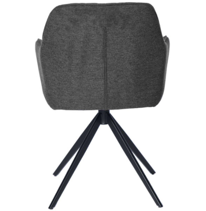 Silla Amalia 180º tapizado gris oscuro