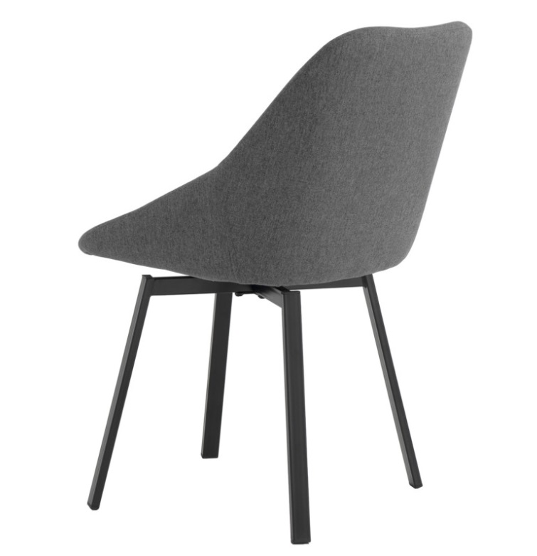 Silla giratoria Amelie color gris oscuro