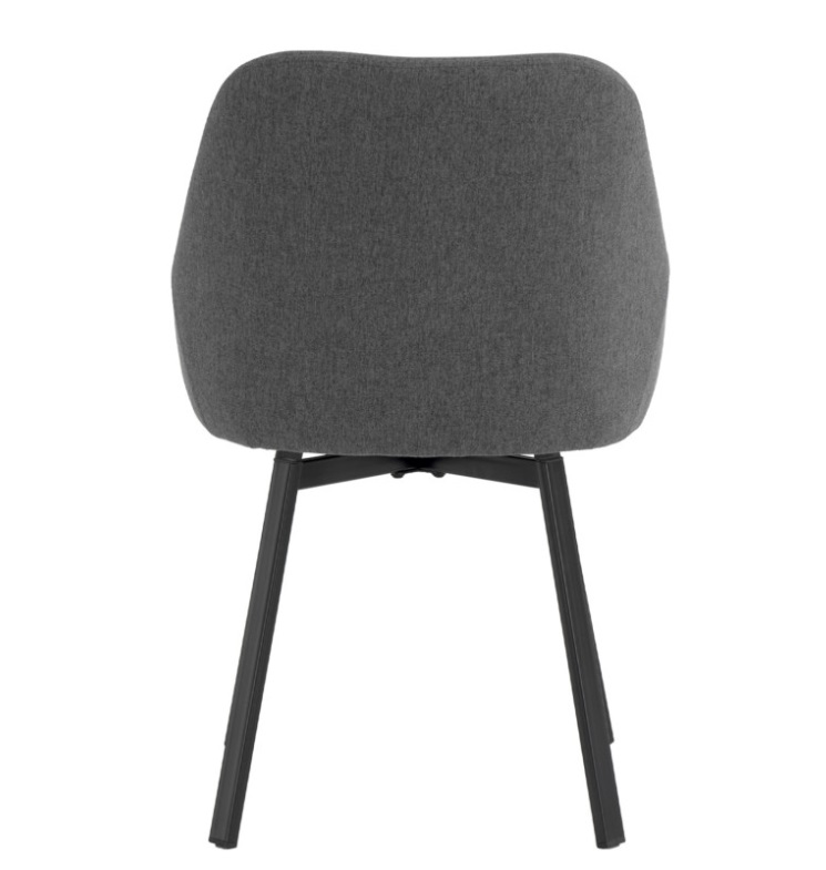 Silla giratoria Amelie color gris oscuro