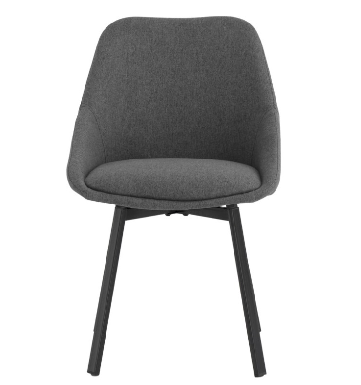 Silla giratoria Amelie color gris oscuro