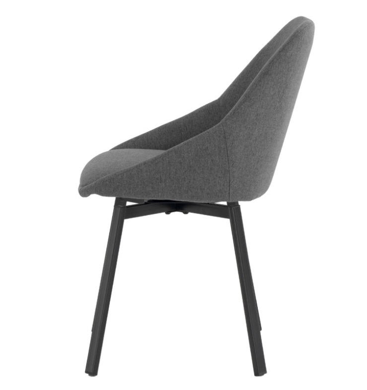 Silla giratoria Amelie color gris oscuro