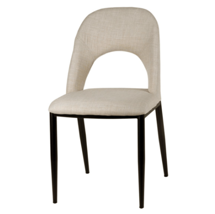 Silla Anika tapizada beige