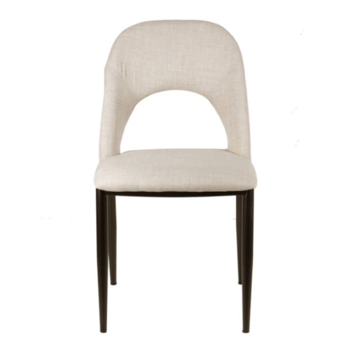 Silla Anika tapizada beige