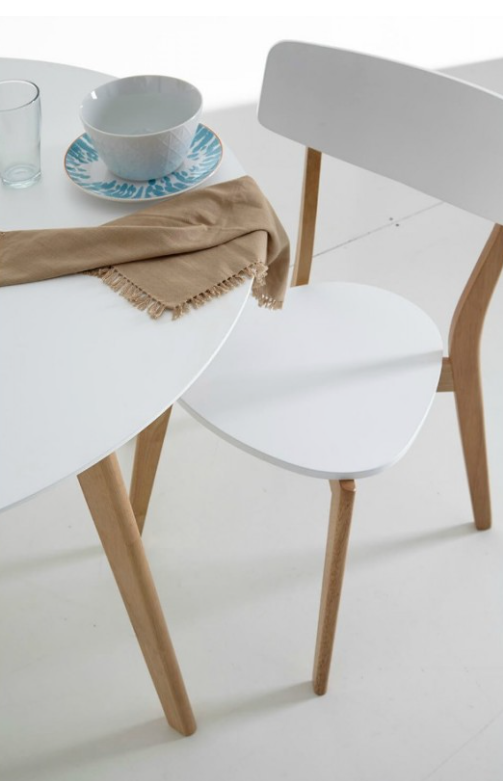 Silla Ava madera roble blanco