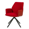 Silla giratoria con reposabrazos Carlyn rojo