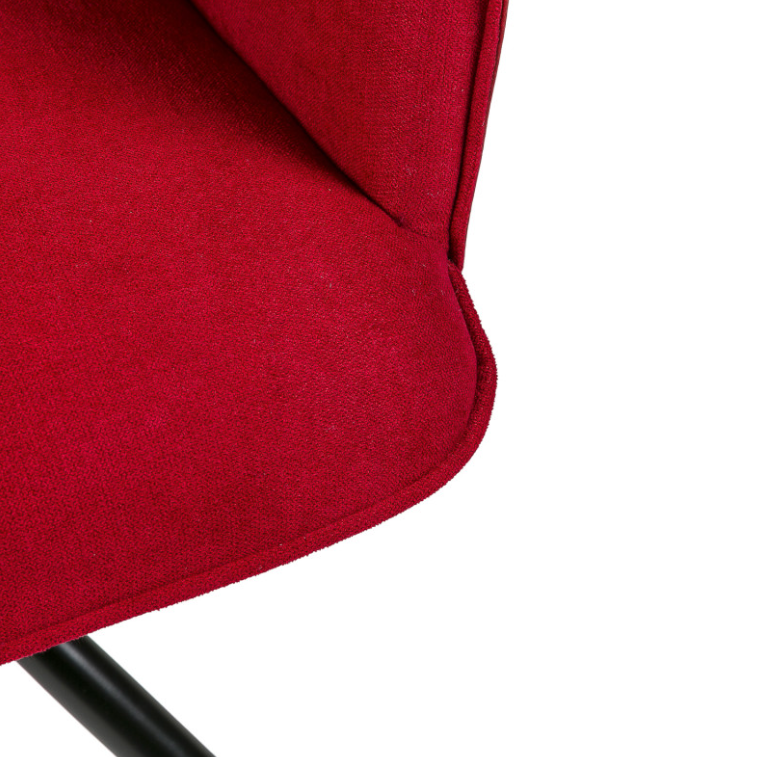 Silla giratoria con reposabrazos Carlyn rojo