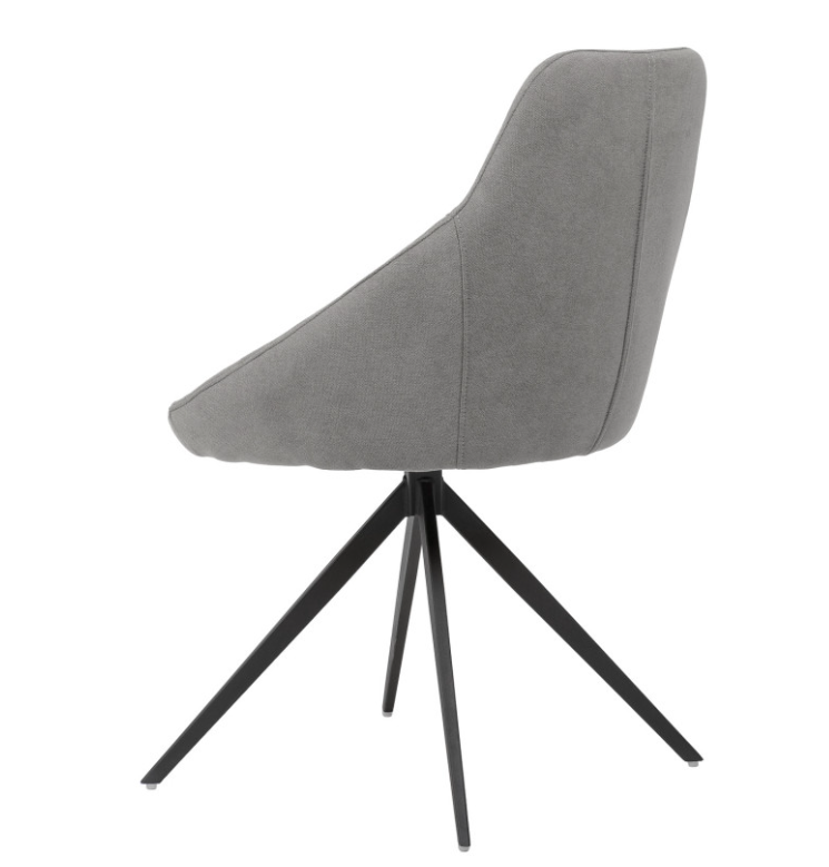 Silla giratoria Celia color gris claro