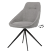 Silla giratoria Celia color gris claro