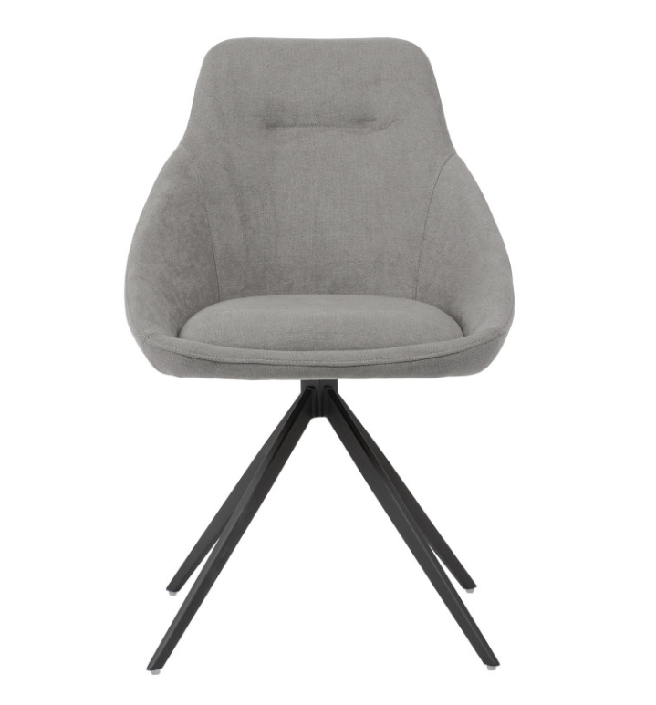 Silla giratoria Celia color gris claro