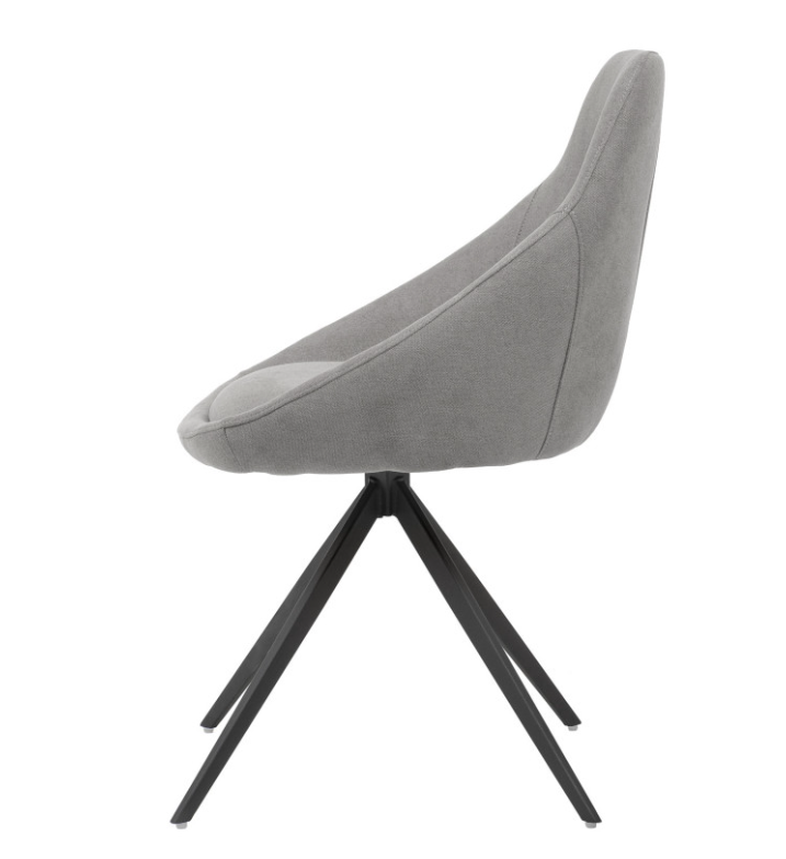 Silla giratoria Celia color gris claro