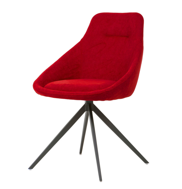 Silla giratoria Celia color rojo