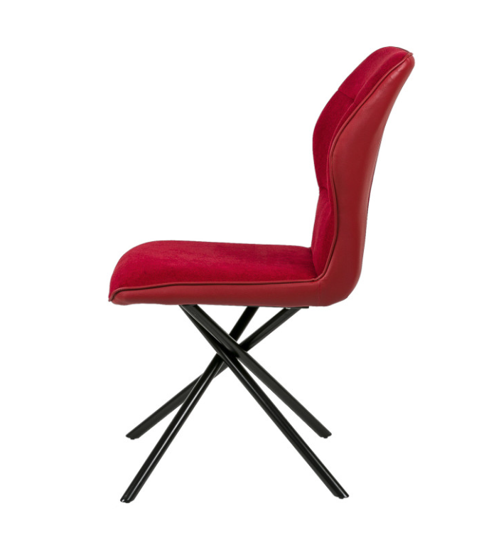 Silla Cleo polipiel rojo