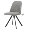 Silla giratoria 180º Cris tela color gris claro