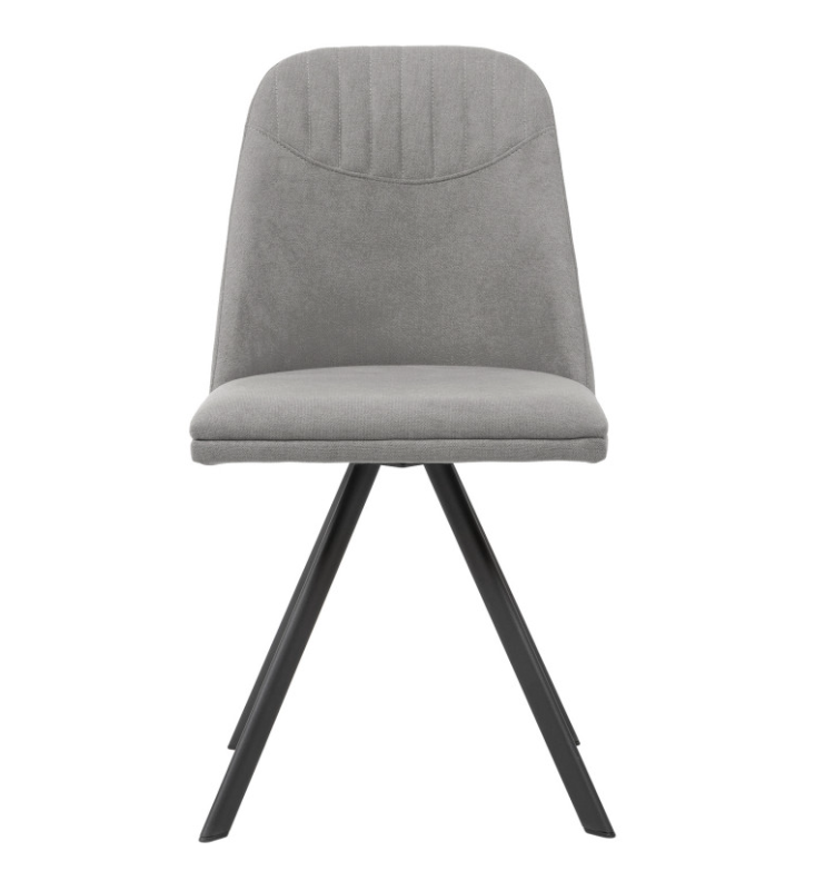 Silla giratoria 180º Cris tela color gris claro