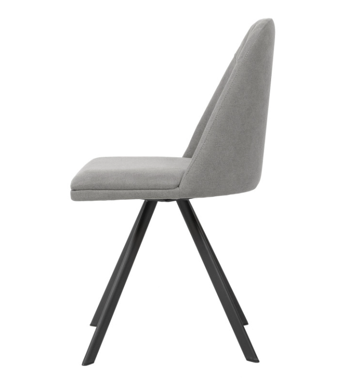 Silla giratoria 180º Cris tela color gris claro