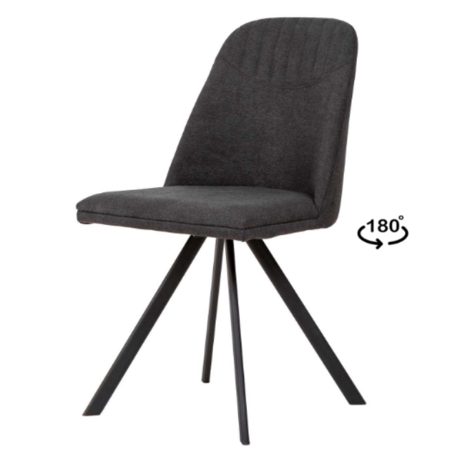 Silla Cris giratoria 180º gris oscura