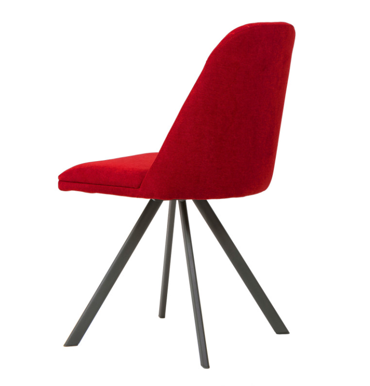 Silla giratoria 180º Cris tela color rojo