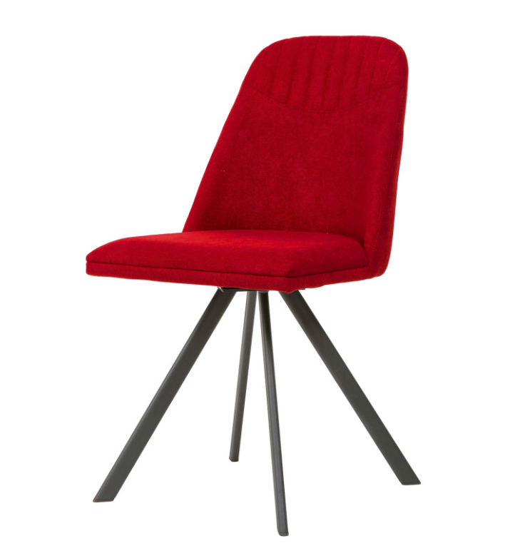 Silla giratoria 180º Cris tela color rojo