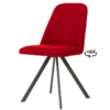 Silla giratoria 180º Cris tela color rojo