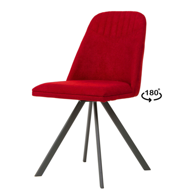 Silla giratoria 180º Cris tela color rojo