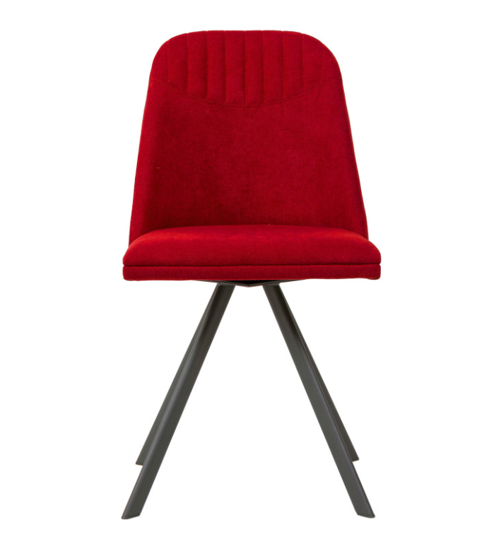 Silla giratoria 180º Cris tela color rojo