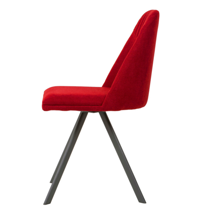 Silla giratoria 180º Cris tela color rojo