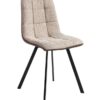 Silla florencia combinada tela beige ecopiel marron