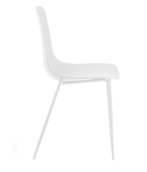 Silla metal plastico blanco Easy